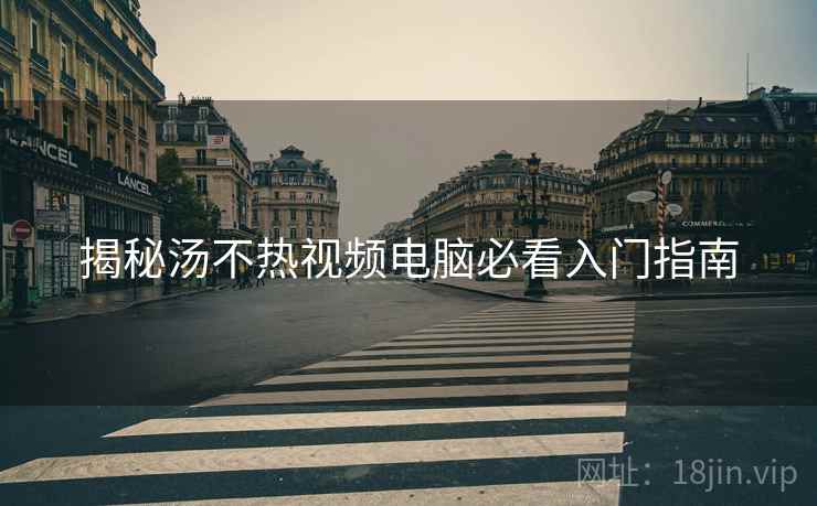 揭秘汤不热视频电脑必看入门指南